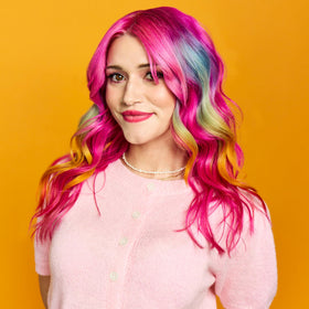 ARCTIC FOX hair dye application on pre-lightened hair
