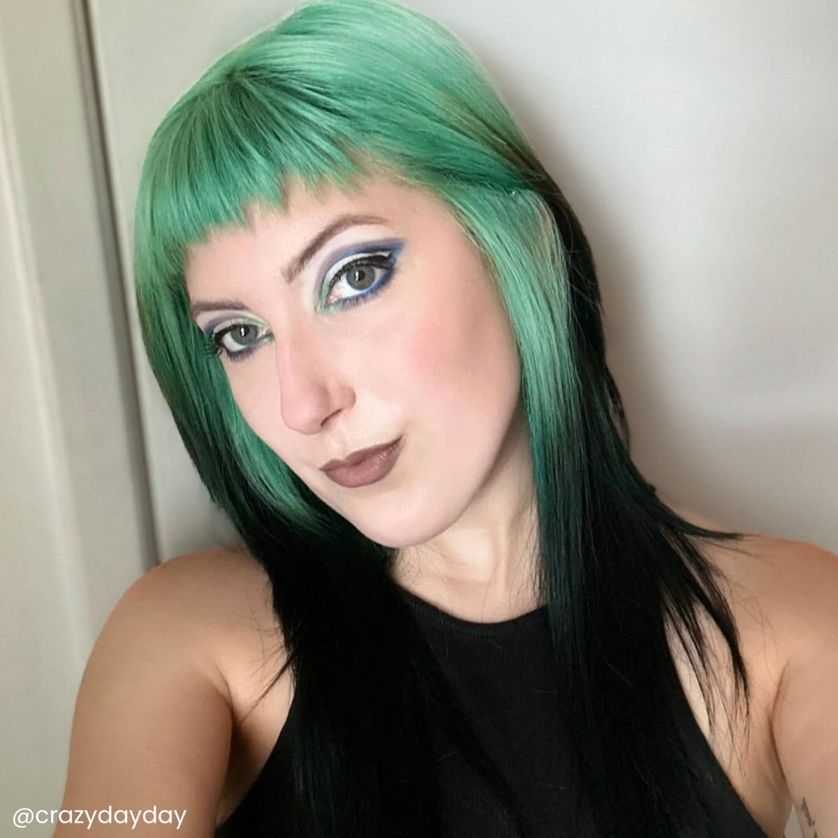ARCTIC FOX hair dye application process on pre-lightened hair