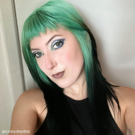 ARCTIC FOX hair dye application process on pre-lightened hair