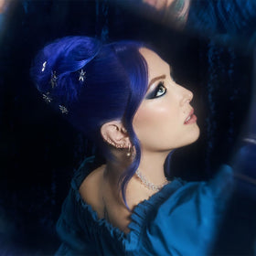 ARCTIC FOX hair dye application scene with vibrant results