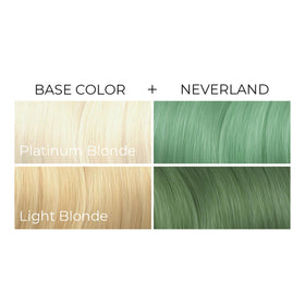 ARCTIC FOX hair dye mint green shade on light hair