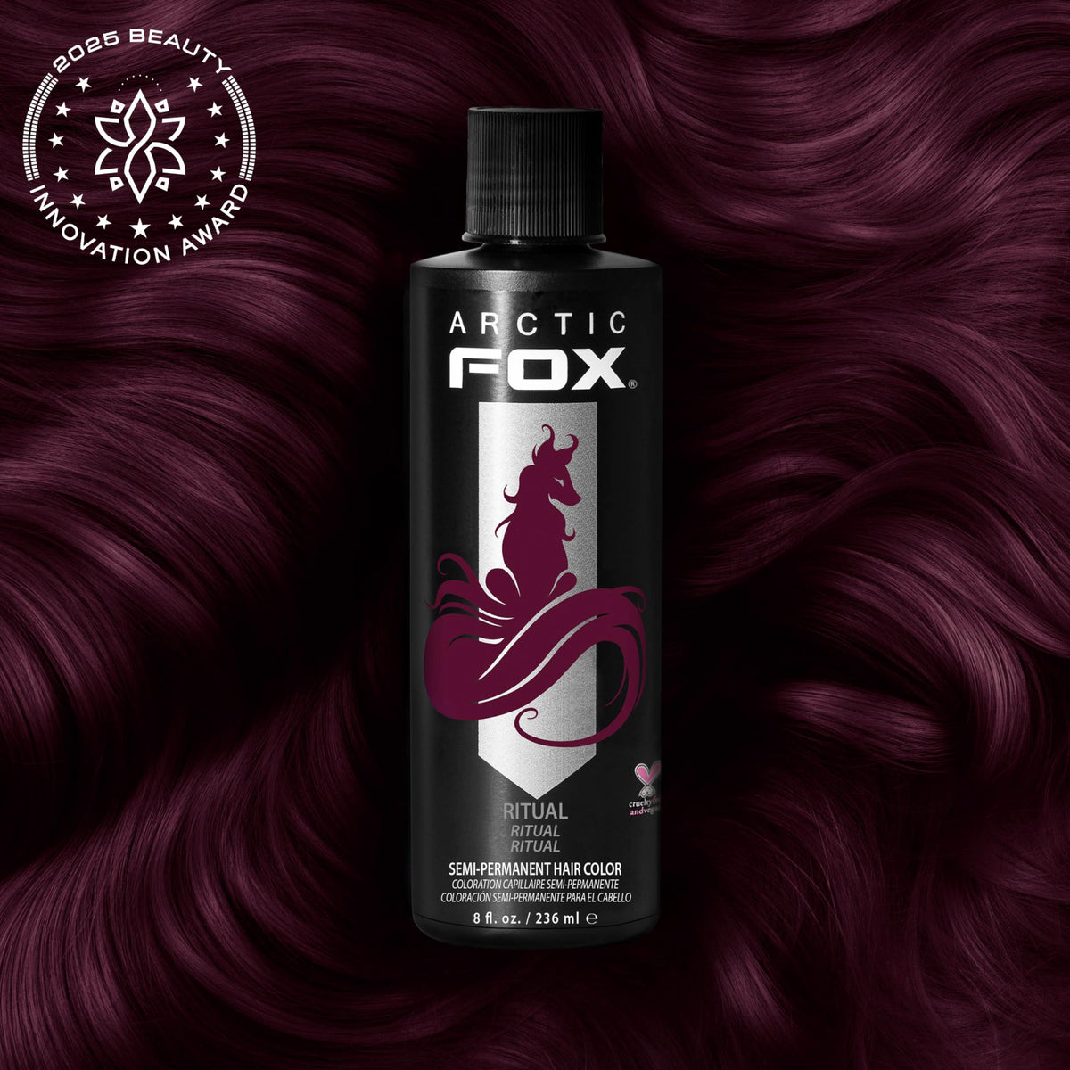 ARCTIC FOX hair dye packaging showing vibrant burgundy colour