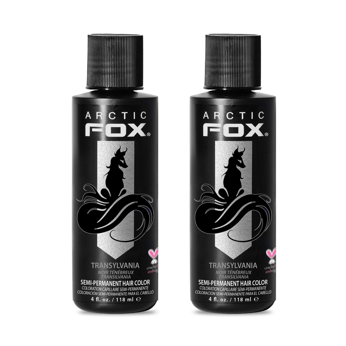 ARCTIC FOX Hair Dye Transylvania 2 x 4 oz bottles front view