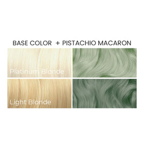 ARCTIC FOX Mint Pistachio Macaron hair dye with floral background