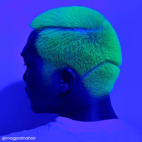 ARCTIC FOX Neon Moon hair color glowing under blacklight