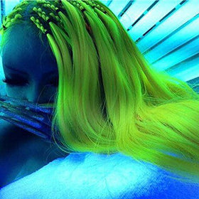 ARCTIC FOX Neon Moon hair dye vibrant yellow under blacklight