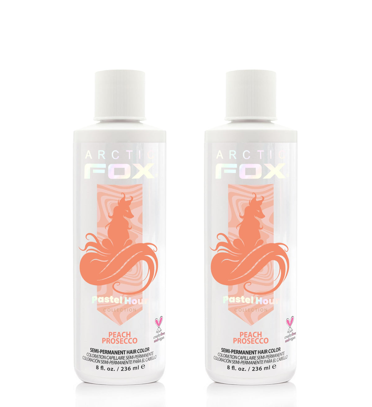 ARCTIC FOX Peach Prosecco Hair Dye 8 oz bottle front view
