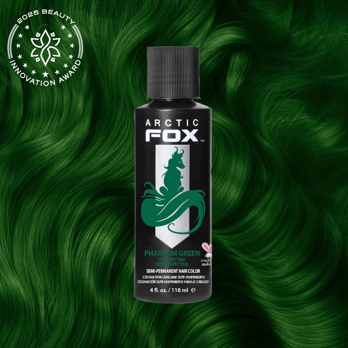 ARCTIC FOX Phantom Green hair dye creamy formula close-up