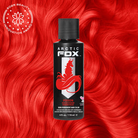 ARCTIC FOX Poison hair dye vibrant red shade swatch