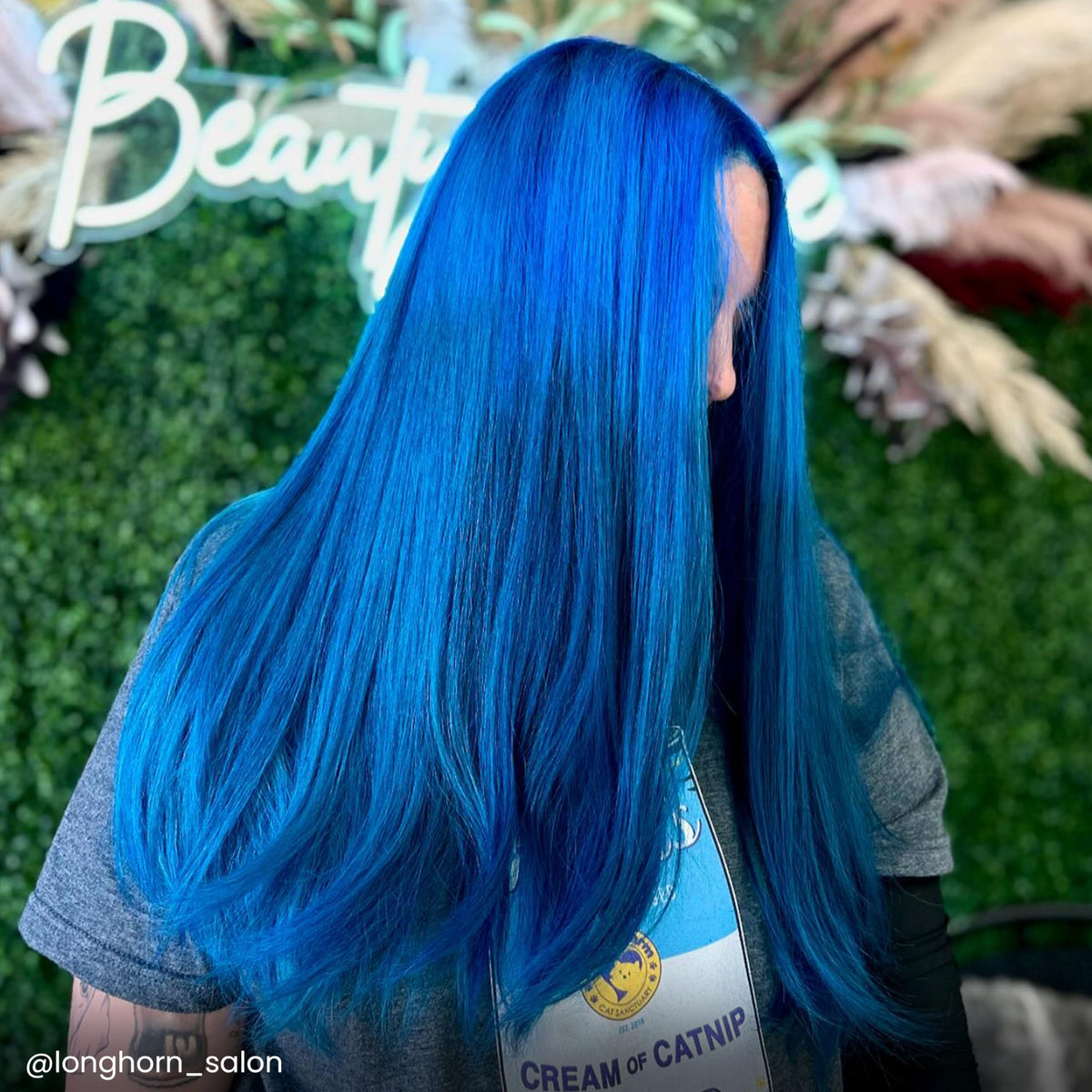 ARCTIC FOX Poseidon Blue hair dye mixed with Arctic Mist
