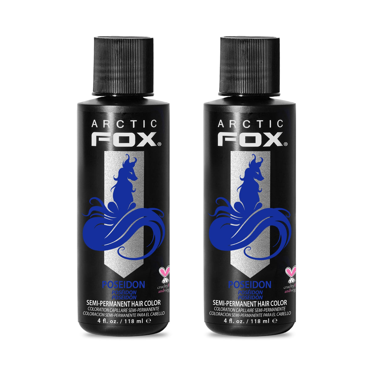 ARCTIC FOX Poseidon Semi-Permanent Hair Dye 4 oz tube front view