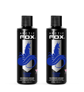 ARCTIC FOX Poseidon Semi-Permanent Hair Dye front view, two 8 oz bottles