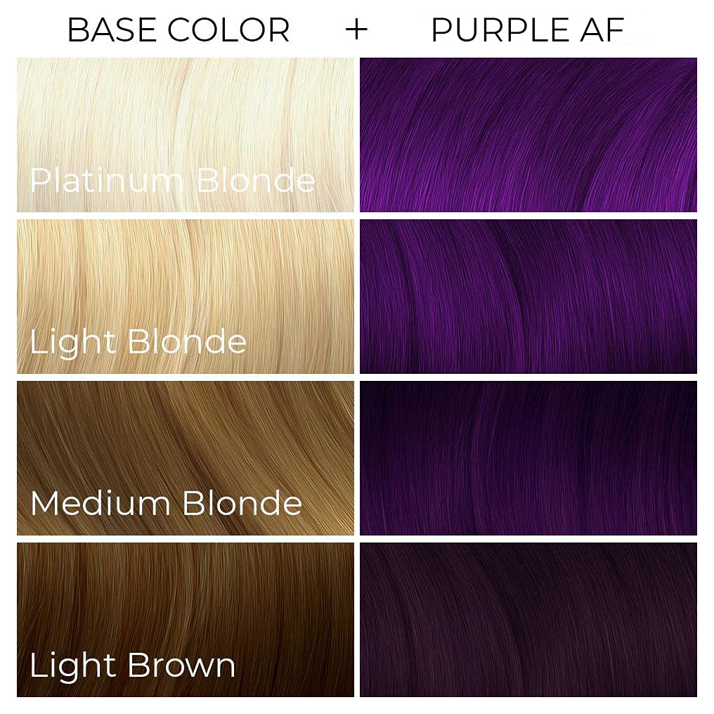 ARCTIC FOX Purple AF dye with hair care products