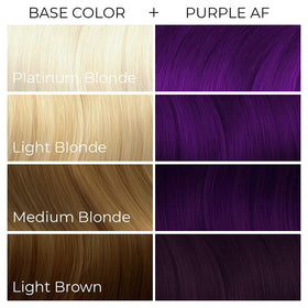 ARCTIC FOX Purple AF dye with hair care products