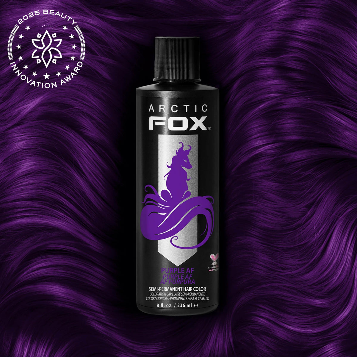 ARCTIC FOX Purple AF hair dye packaging side view