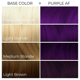 ARCTIC FOX Purple AF semi-permanent hair dye on pre-lightened hair