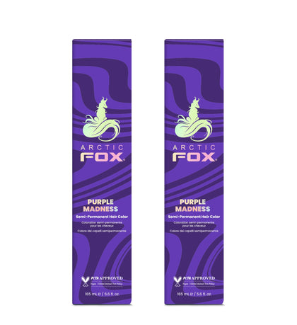 ARCTIC FOX Purple Madness Semi-Permanent Hair Color front view 5.6 oz