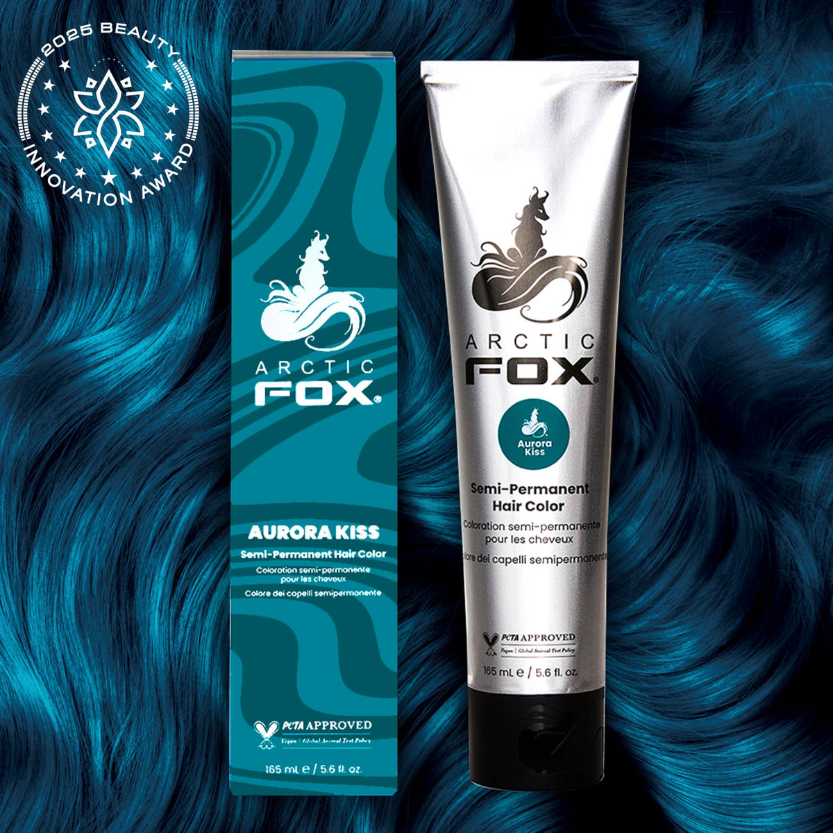ARCTIC FOX Semi-Permanent Hair Dye Aurora Kiss 5.6 oz packaging