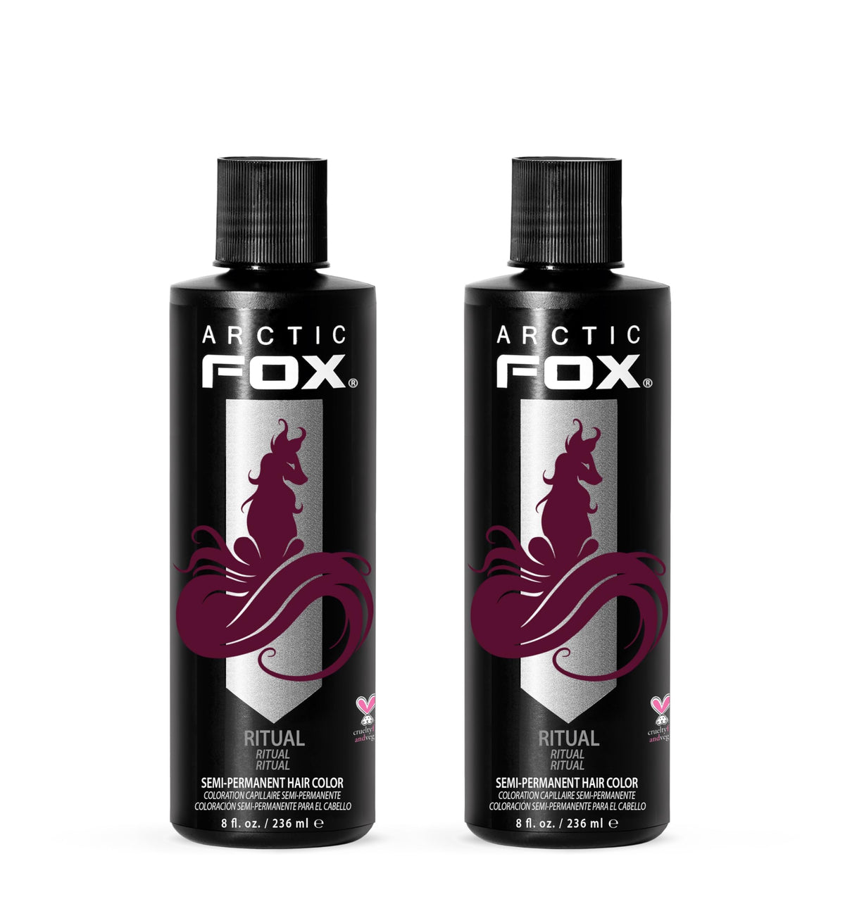 ARCTIC FOX Semi-Permanent Hair Dye Burgundy Red 8 oz front view