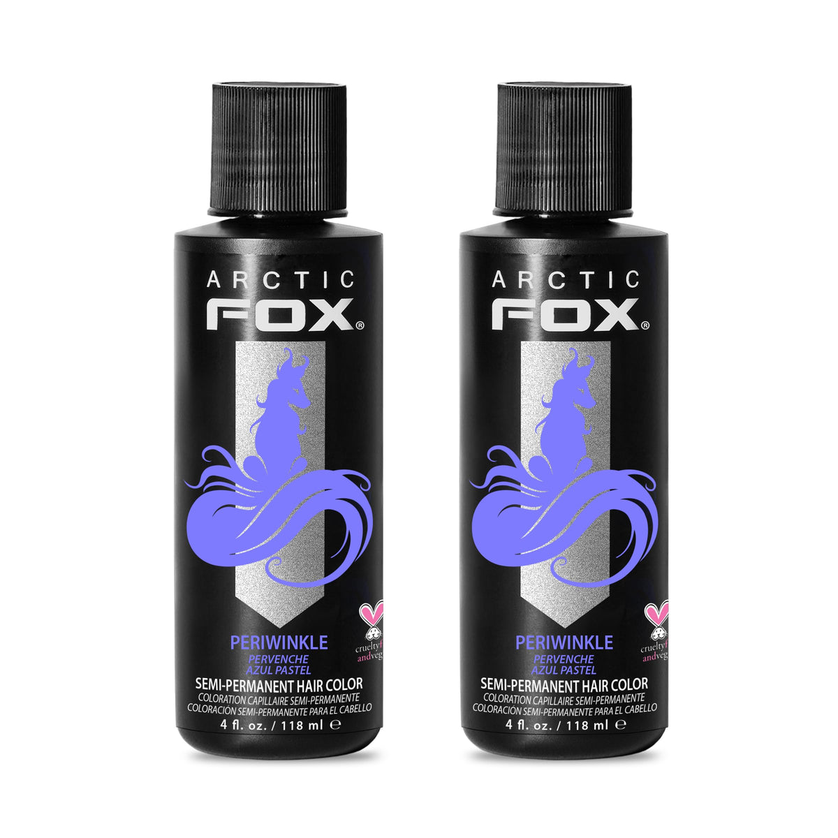 ARCTIC FOX Semi-Permanent Hair Dye Periwinkle Blue front view