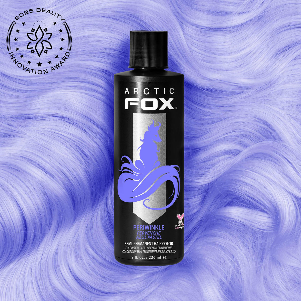 ARCTIC FOX Semi-Permanent Hair Dye Periwinkle packaging side view