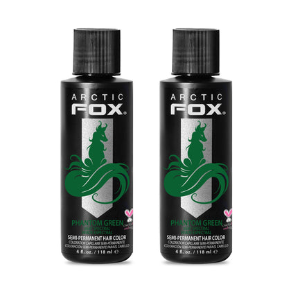 ARCTIC FOX Semi-Permanent Hair Dye Phantom Green 4 oz front view