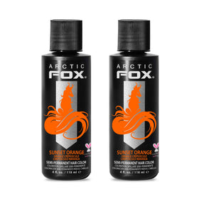 ARCTIC FOX Semi-Permanent Hair Dye Sunset Orange 4 Fl Oz front view