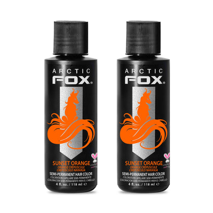 ARCTIC FOX Semi-Permanent Hair Dye Sunset Orange 4 Fl Oz front view