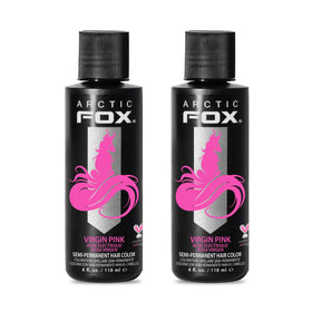 ARCTIC FOX Semi-Permanent Hair Dye Virgin Pink 2x4 oz front view