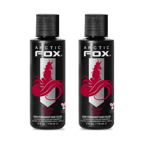 ARCTIC FOX Semi-Permanent Hair Dye WRATH 2 x 4 fl oz packaging front view