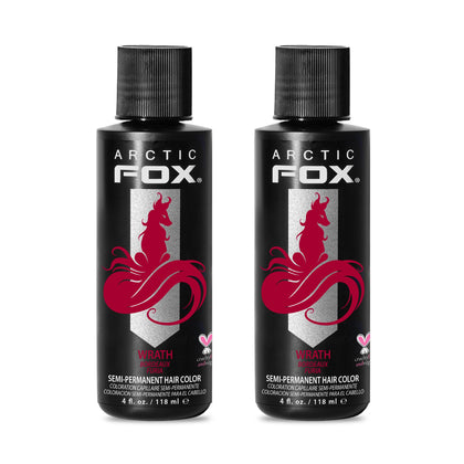 ARCTIC FOX Semi-Permanent Hair Dye WRATH 2 x 4 fl oz packaging front view