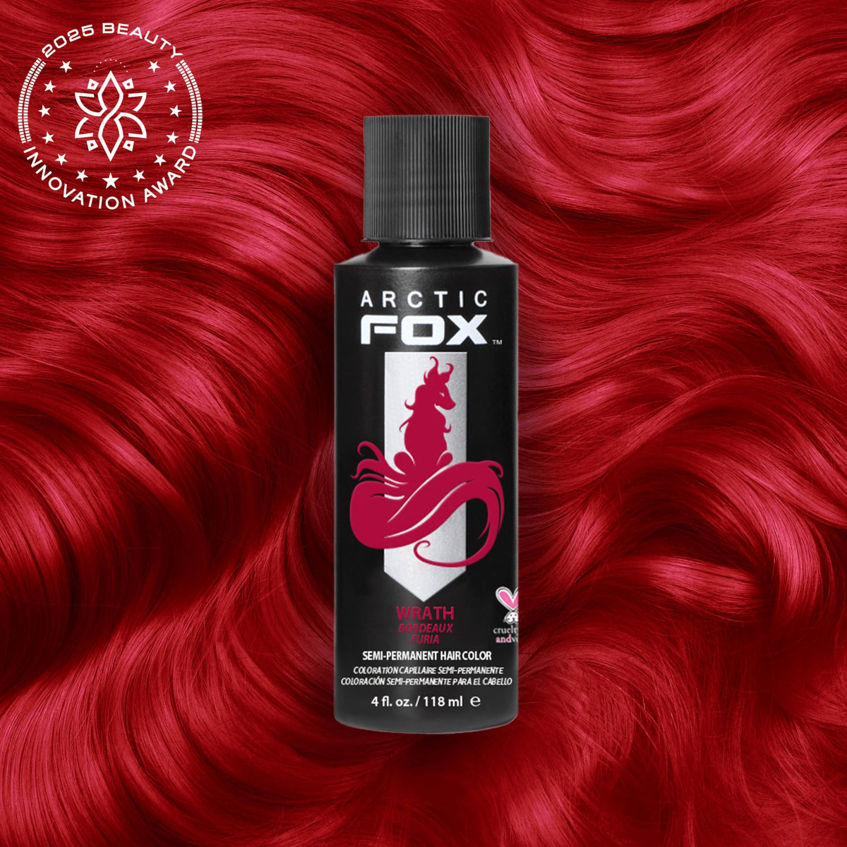 ARCTIC FOX Semi-Permanent Hair Dye WRATH packaging side view