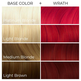 ARCTIC FOX Semi-Permanent Hair Dye Wrath vibrant results on styled hair