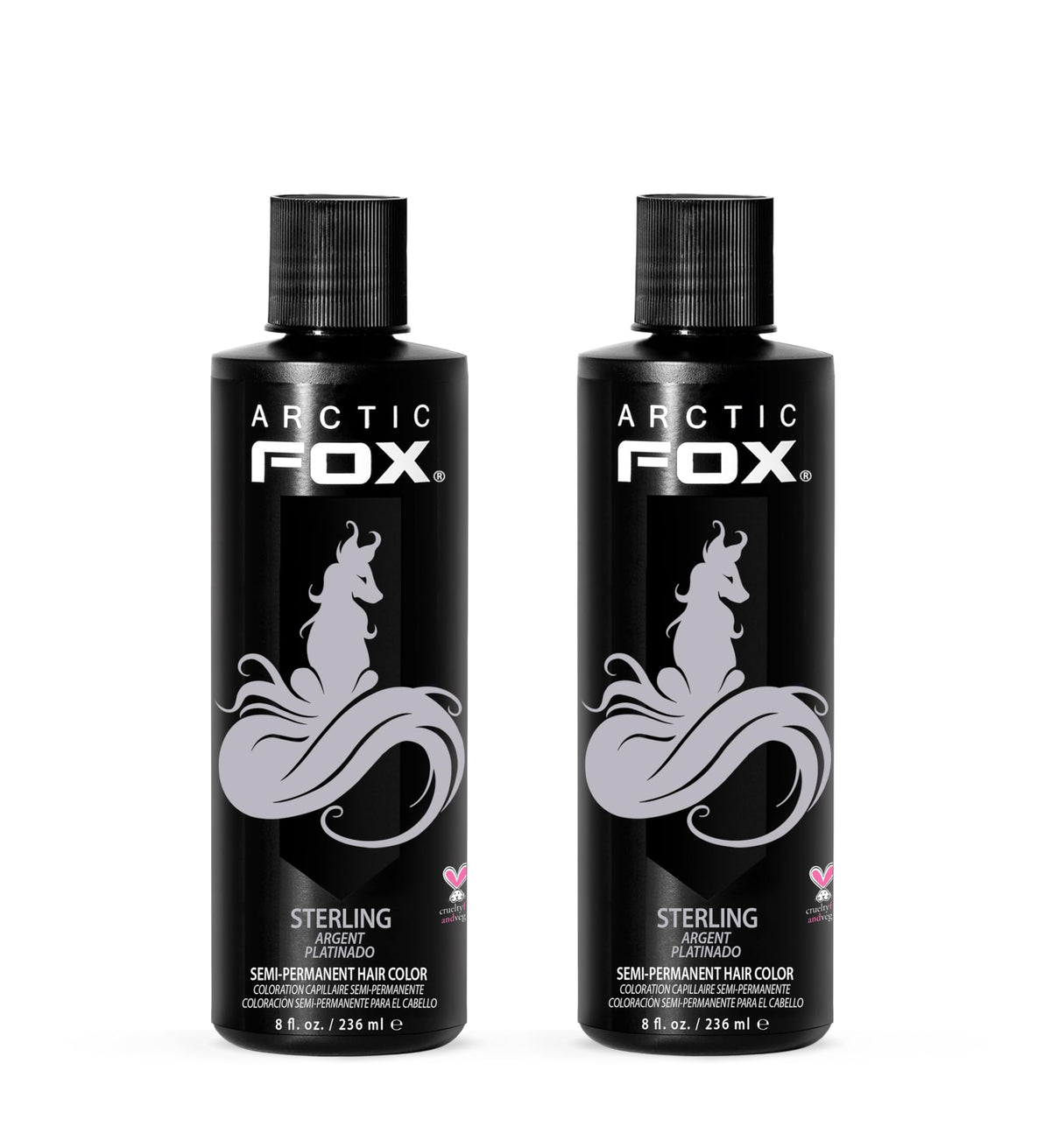 ARCTIC FOX Sterling Semi-Permanent Hair Dye front view 2x8 oz