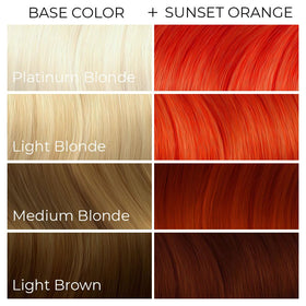 ARCTIC FOX Sunset Orange Hair Dye swatch on hair