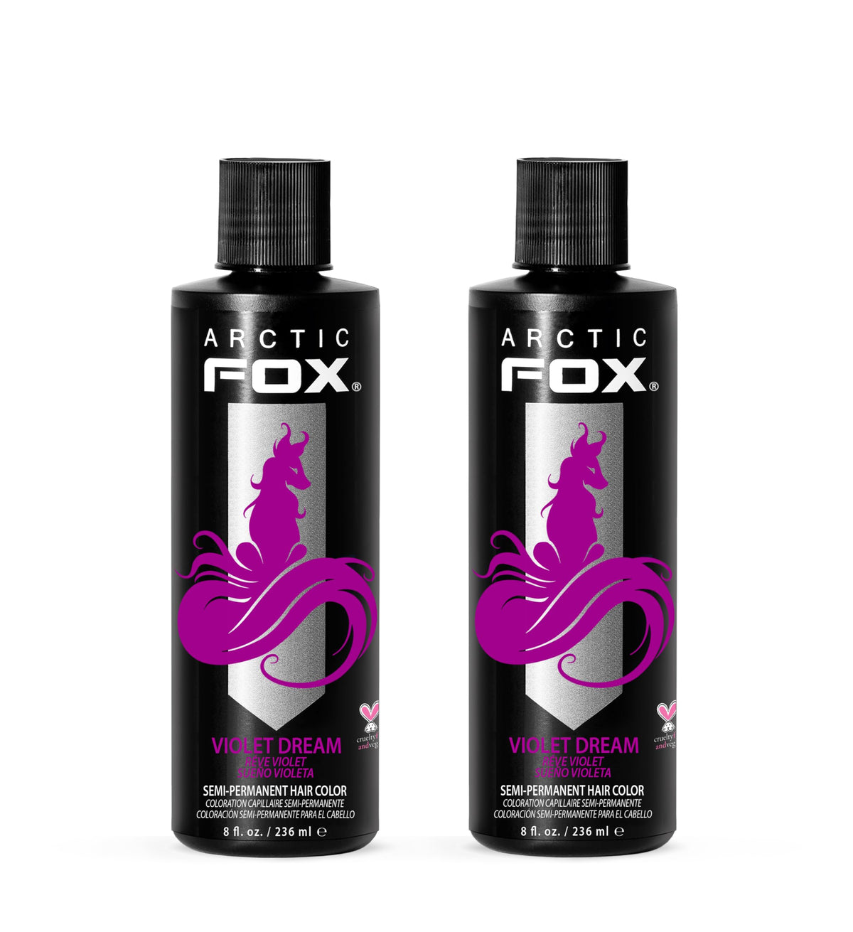 ARCTIC FOX Violet Dream hair dye front view 8 oz bottle