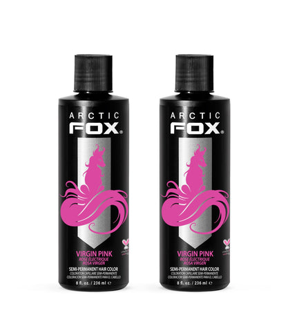 ARCTIC FOX Virgin Pink Hair Dye front view, 8 oz bottles