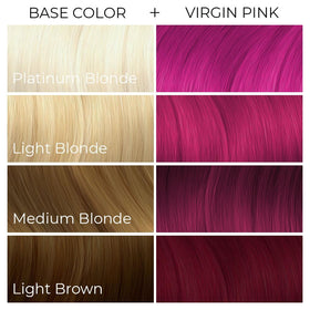 ARCTIC FOX Virgin Pink hair dye in use during application