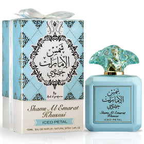 Ard Al Zaafaran Iced Petal Eau de Parfum bottle side view