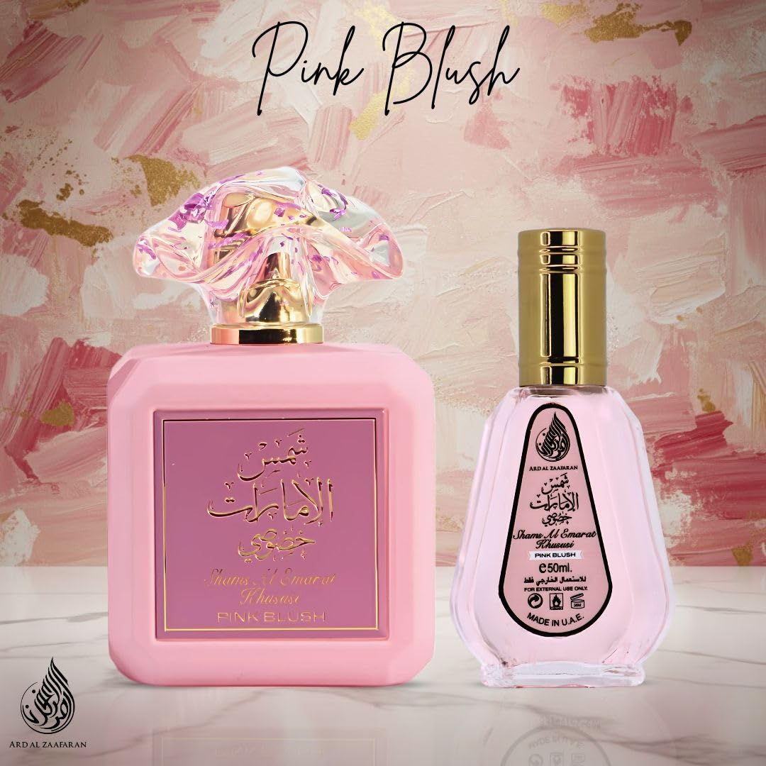 Ard Al Zaafaran Pink Blush Shams Al Emarat Khususi 50ml bottle close-up