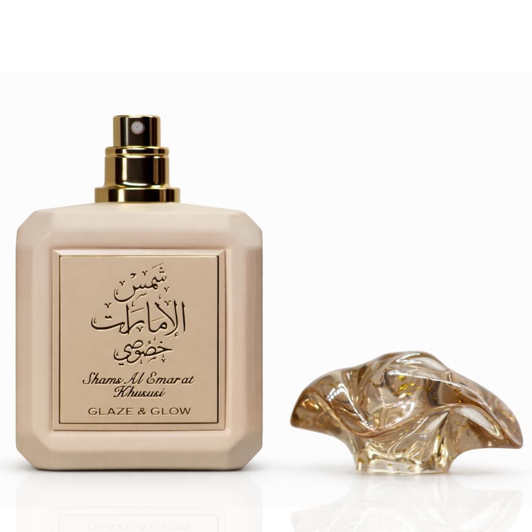 Ard al Zaafaran Shams Al Emarat Khususi Glaze & Glow Eau de Parfum in lifestyle setting