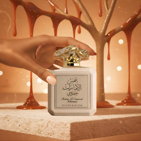 Ard al Zaafaran Shams Al Emarat Khususi Glaze & Glow Eau de Parfum packaging