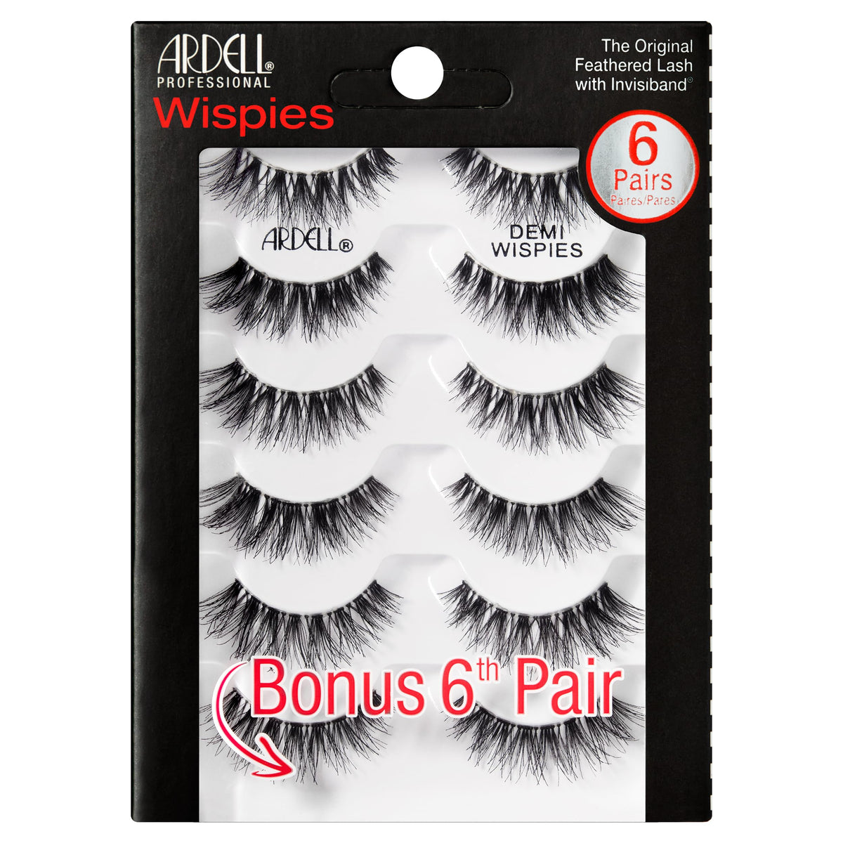 Ardell Demi Wispies False Eyelashes 6 Pairs front view