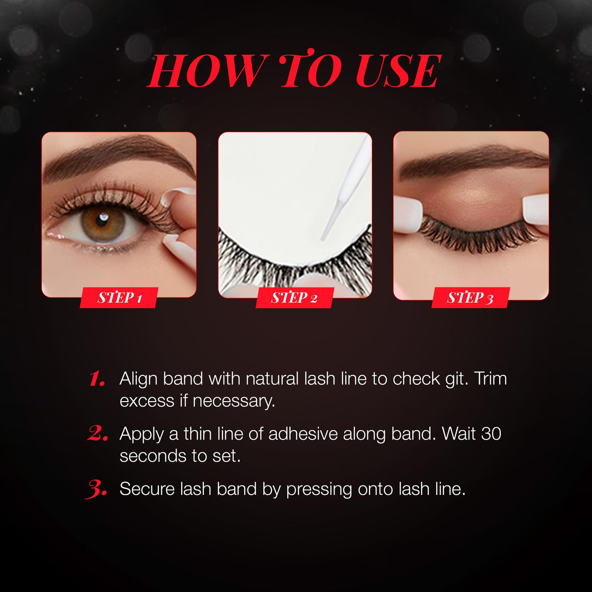 Ardell Demi Wispies lashes displayed with applicator