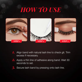 Ardell Demi Wispies lashes displayed with applicator