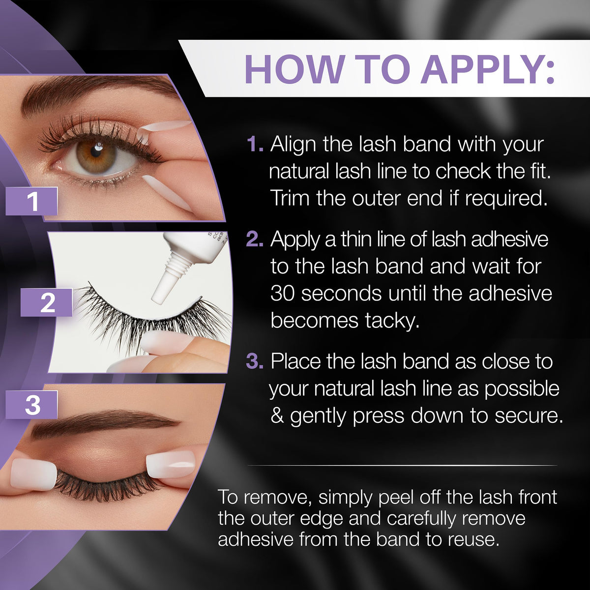 Ardell False Eyelashes Glamour 105 side view