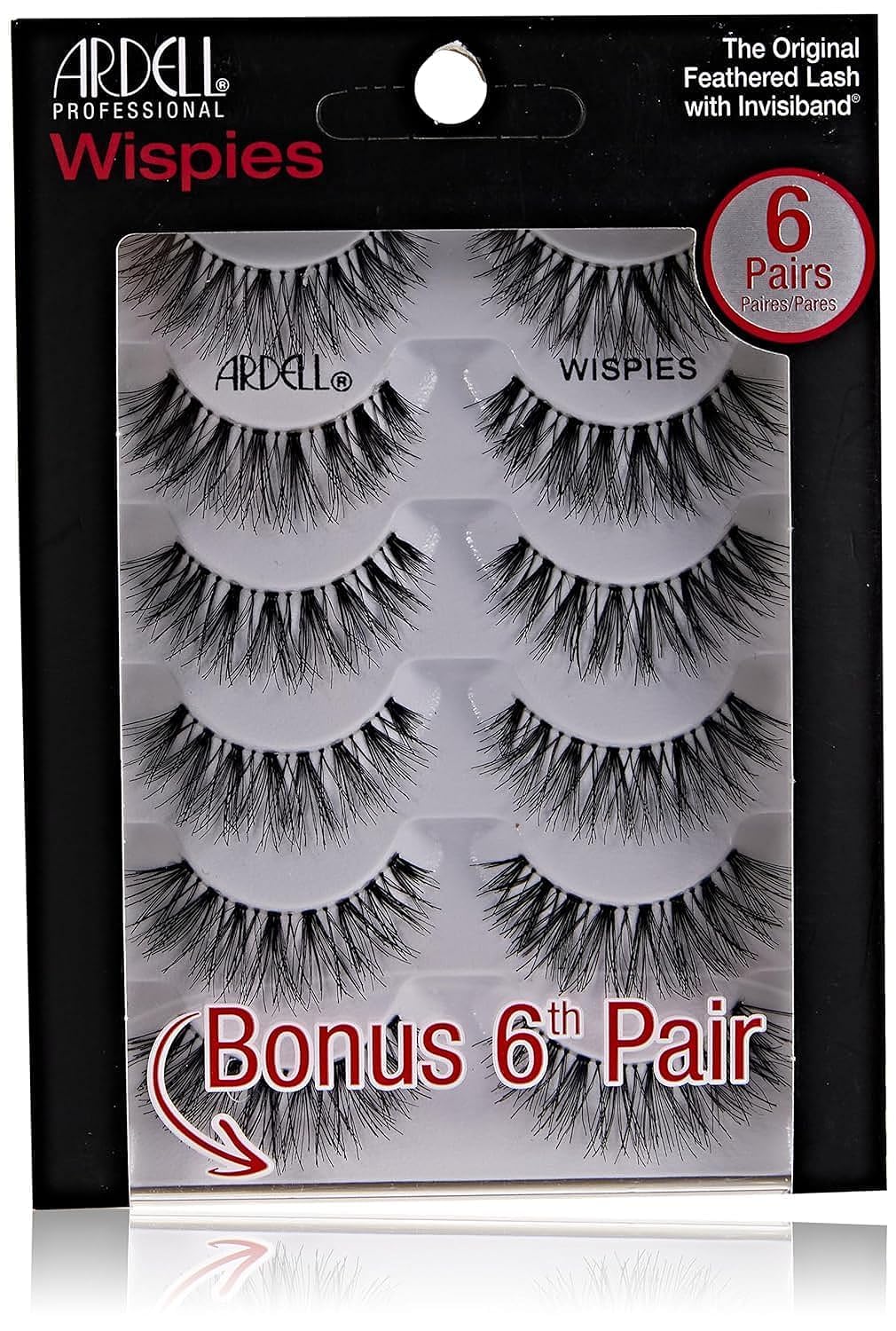 Ardell False Eyelashes Wispies Black front view of packaging