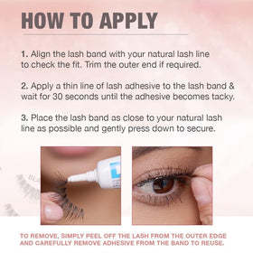 Ardell False Eyelashes Wispies Black on model's eyes