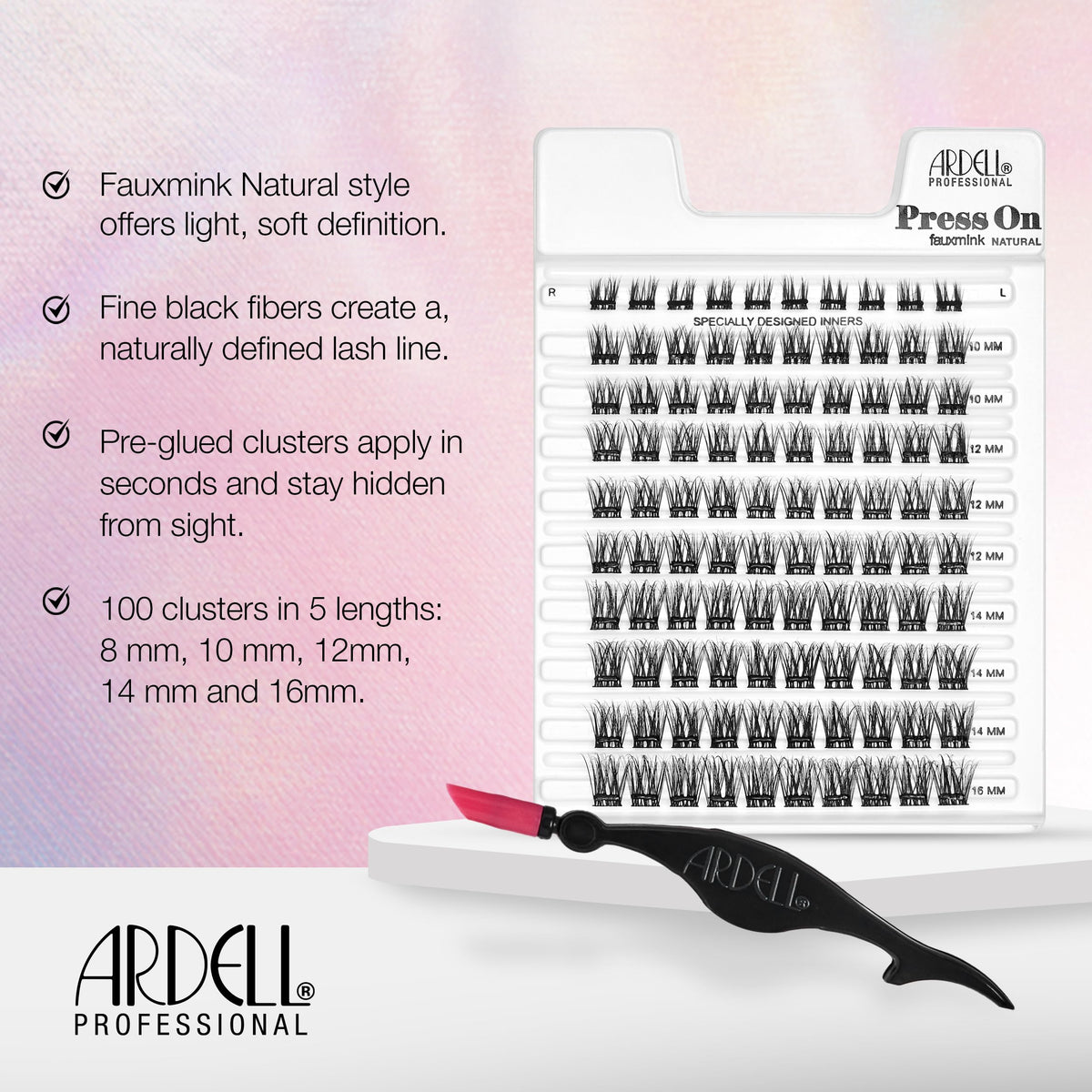 Ardell Faux Mink Natural lash clusters in packaging