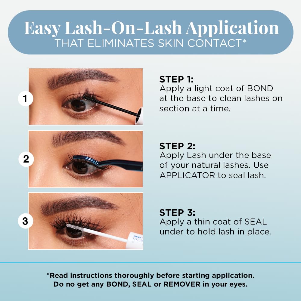 Ardell lash clusters applied on model's eyes